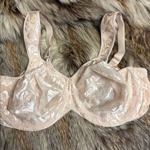 WACOAL #85567 UW Bra Lightly Lined Tan Wide Straps Sz 44DD New